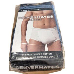 Denver Hayes Mens Classic Briefs 2 Pack Size Medium NEW in Package Blue